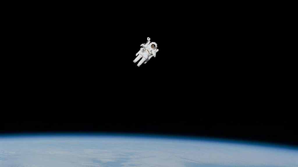 Universal Ads - An astronaut floats in empty space